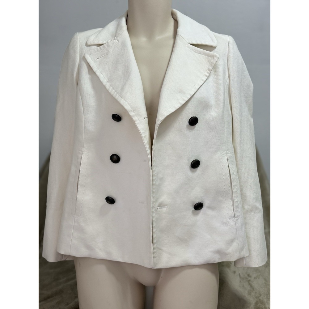 Burberry London Tailored Jacket in White‎ Off-White Size38/VG Limited From JAPAN